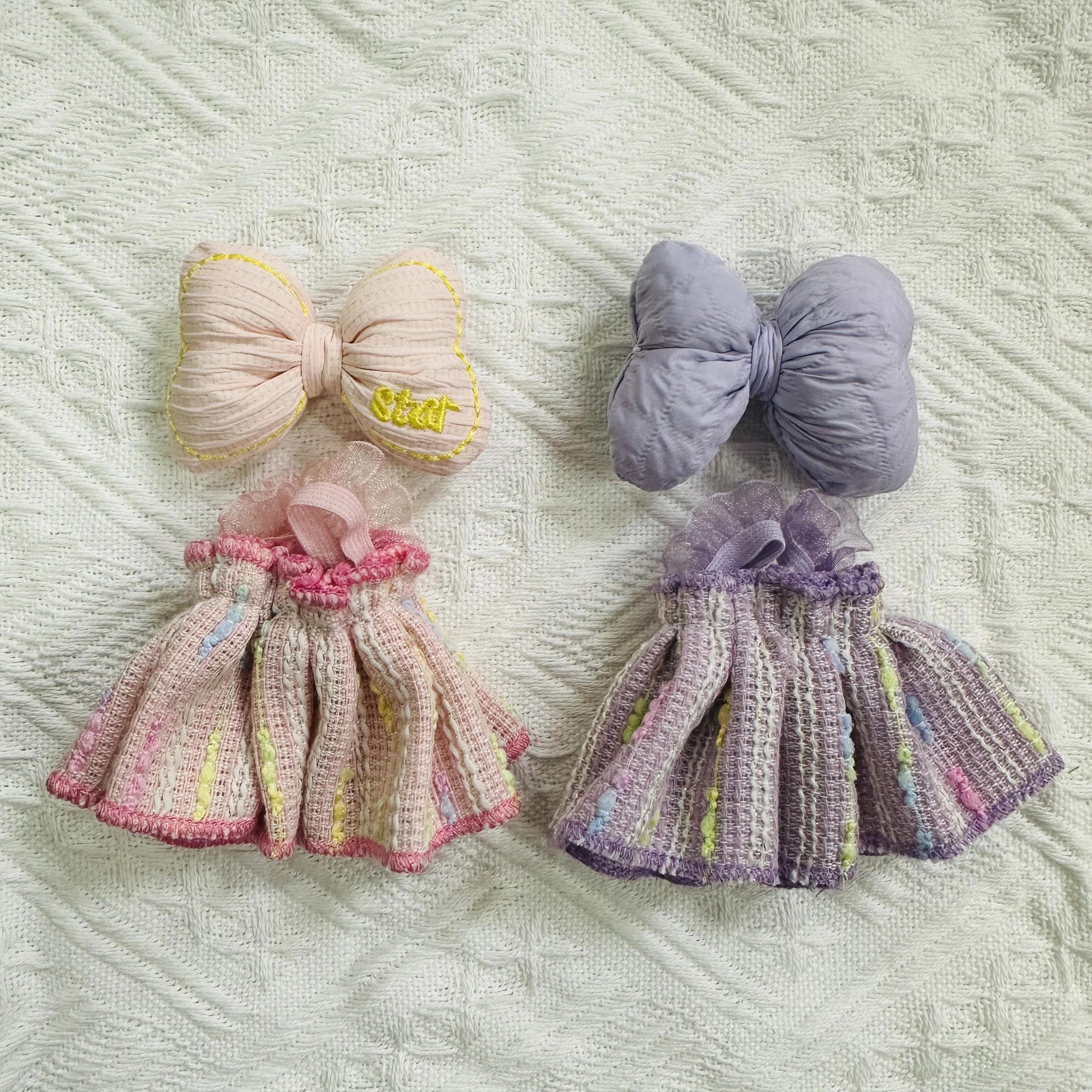 ชุดแต่งตัวตุ๊กตา LA BUBU ขนาด 17 ซม. (ตุ๊กตาไม่รวมอยู่ในชุด) ชุดคอสตูม LA BUBU, ชุดเดรสเจ้าหญิงเค้กสุดน่ารักสไตล์เรโทร LABUBU พร้อมอุปกรณ์ตกแต่ง