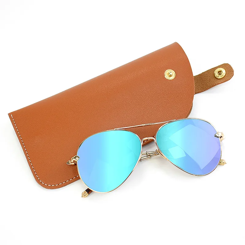 

Retro Leather Glasses Pouch Bag Portable Sunglasses Protective Leather Case Eyeglass Storage Bag