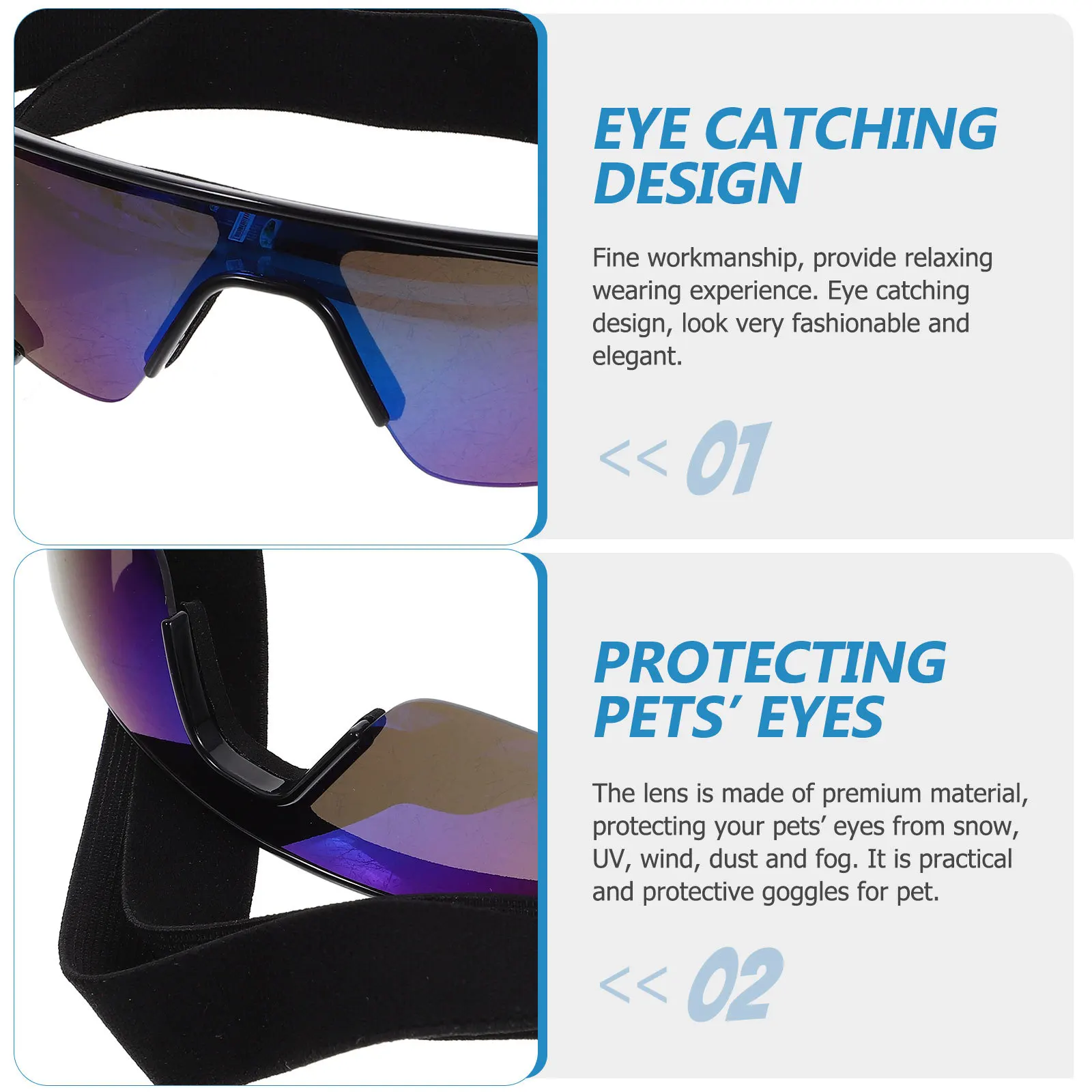 

Pet Sunglasses Dog Goggles Uv Protection Windproof Small Dog Eye Wear Sun Protection Glasses For Outdoor Sports Party