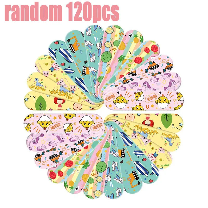 

10-120pcs Cute Cartoon Medical Patch Waterproof Wound Adhesive Bandages Dustproof Breathable First Band Aid Adhesive for Kids