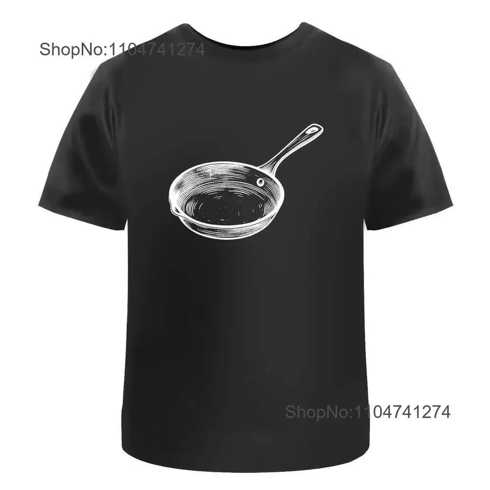 

'frying pan' Cotton T Shirt TA043001 vintage Washed Stylish Slightly designer clothes Soft Breathable Unisex fashion Casual