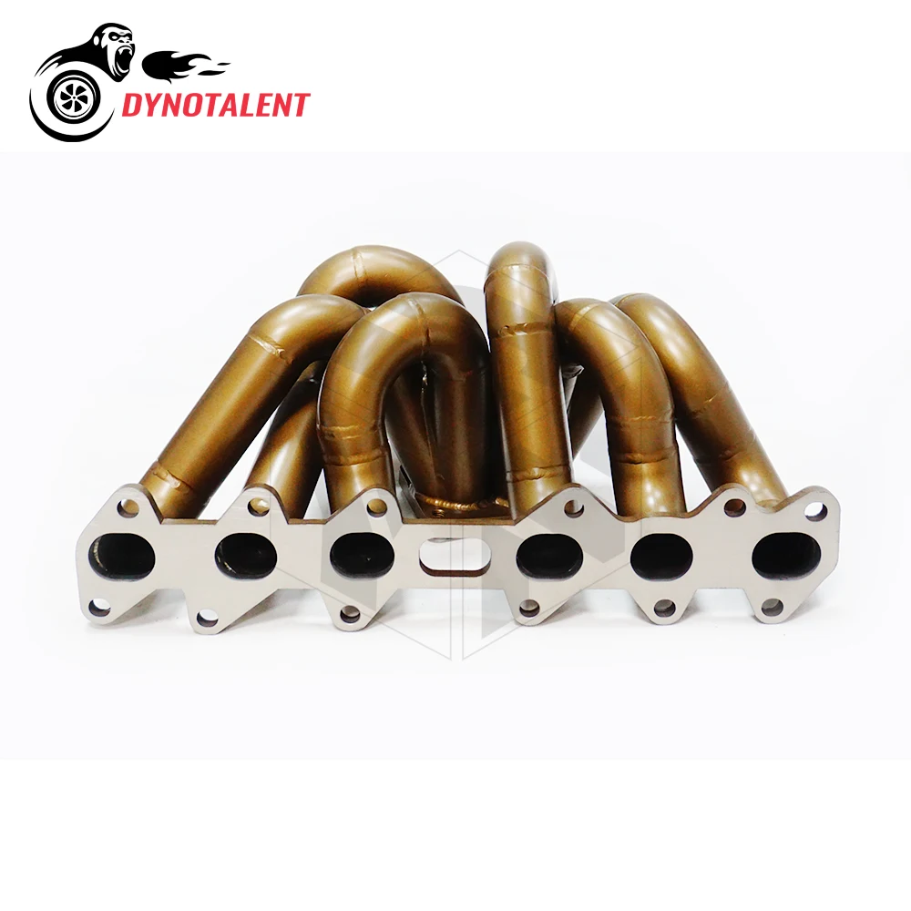 DYN RACING Ceramic Coating 3mm Steam Pipe SS304 falnge T4  Twin scroll  Manifold Supra 2JZGTE 2JZ-GTE 2jz 1993-1998