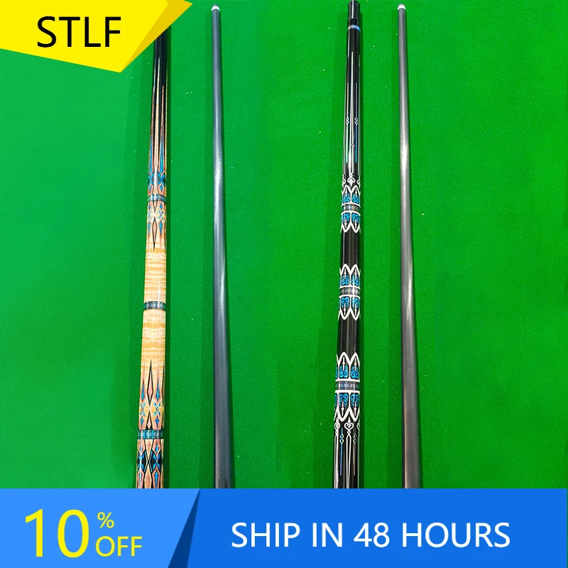 

STLFYFEN M3/M4 58-Inch Carbon Fiber Shaft Pool Cue Stick Handmade Black Technology Snooker 1/2 Billiard Cues with Extension.