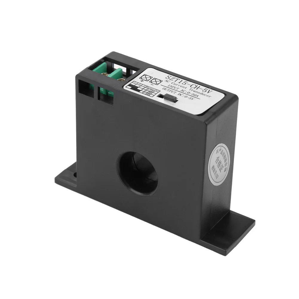 

AC Current Transmitter SZT15-CH-5V AC Current Transducer Transmitter Current Mutual Inductor AC 0-50A to 0-5V