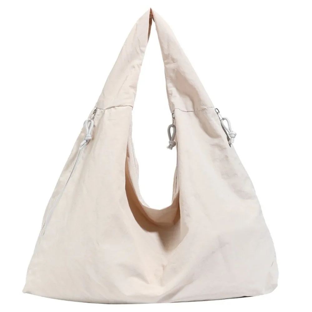 Neue Nylon-Schultertasche, Einfarbig, Große Kapazität, Unterarmtasche, Wasserdicht, mit Reißverschluss, Einkaufstasche für Frauen und Mädchen – Detail 16