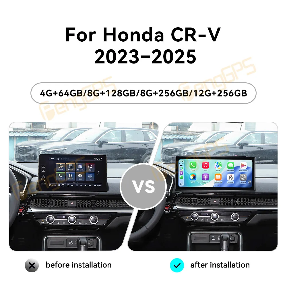 15.8 Inch Android 15 CarPlay Car Radio For Honda CR-V 2023-2025 Touch Screen Multimedia Player GPS Navigation Head Unit DSP
