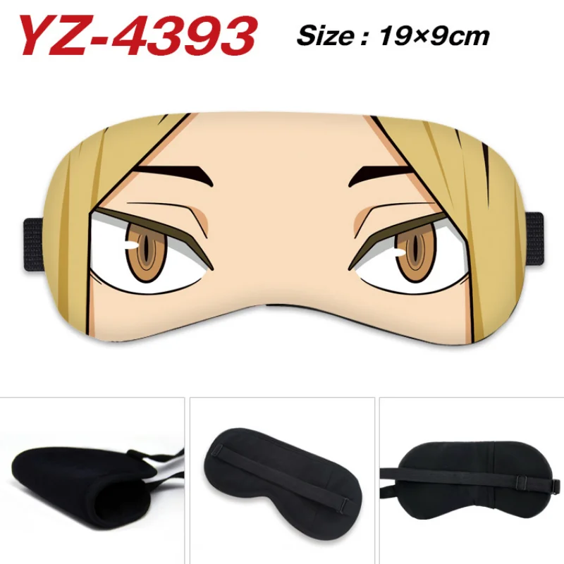 Anime Haikyuu Cosplay Eye Mask Figure Shoyo Hinata Tobio Kageyama Unisex Blindfold Cartoon Fashion Eyepatch Man Sleep Eyeshade view 5