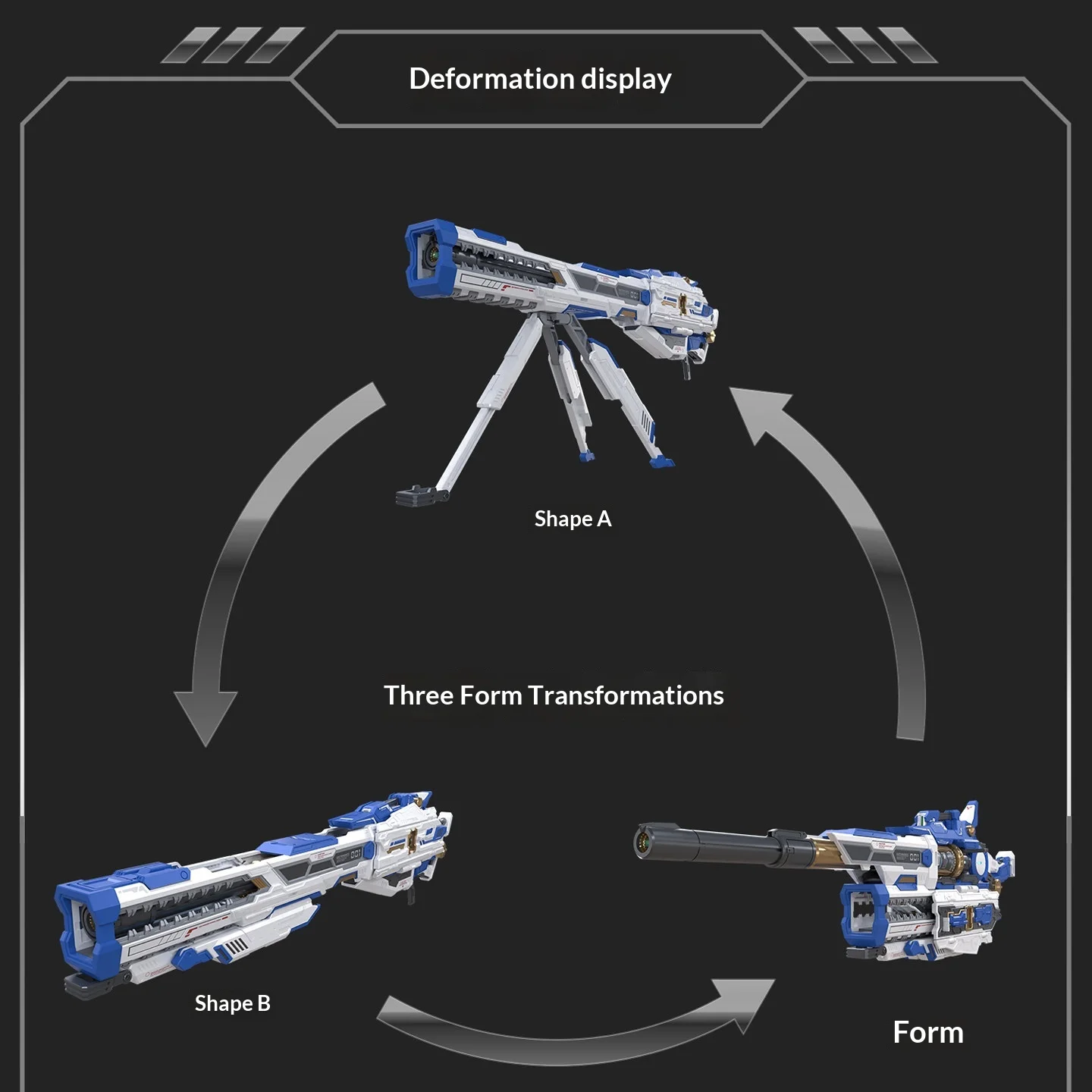 

Champion Studio Heavy-Type Burst Railgun 2.0 Ver. Plastic Model Kit Accessory Set, Interchangeable Grips for RG/MG/PG Models