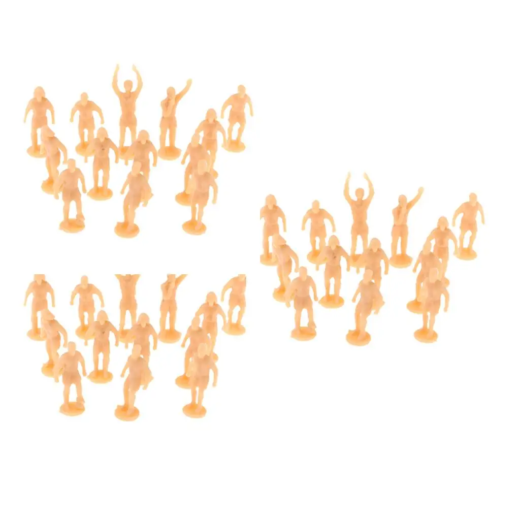 36x 1/8 voetbal voetballer figuur mensen beeldje HO OO