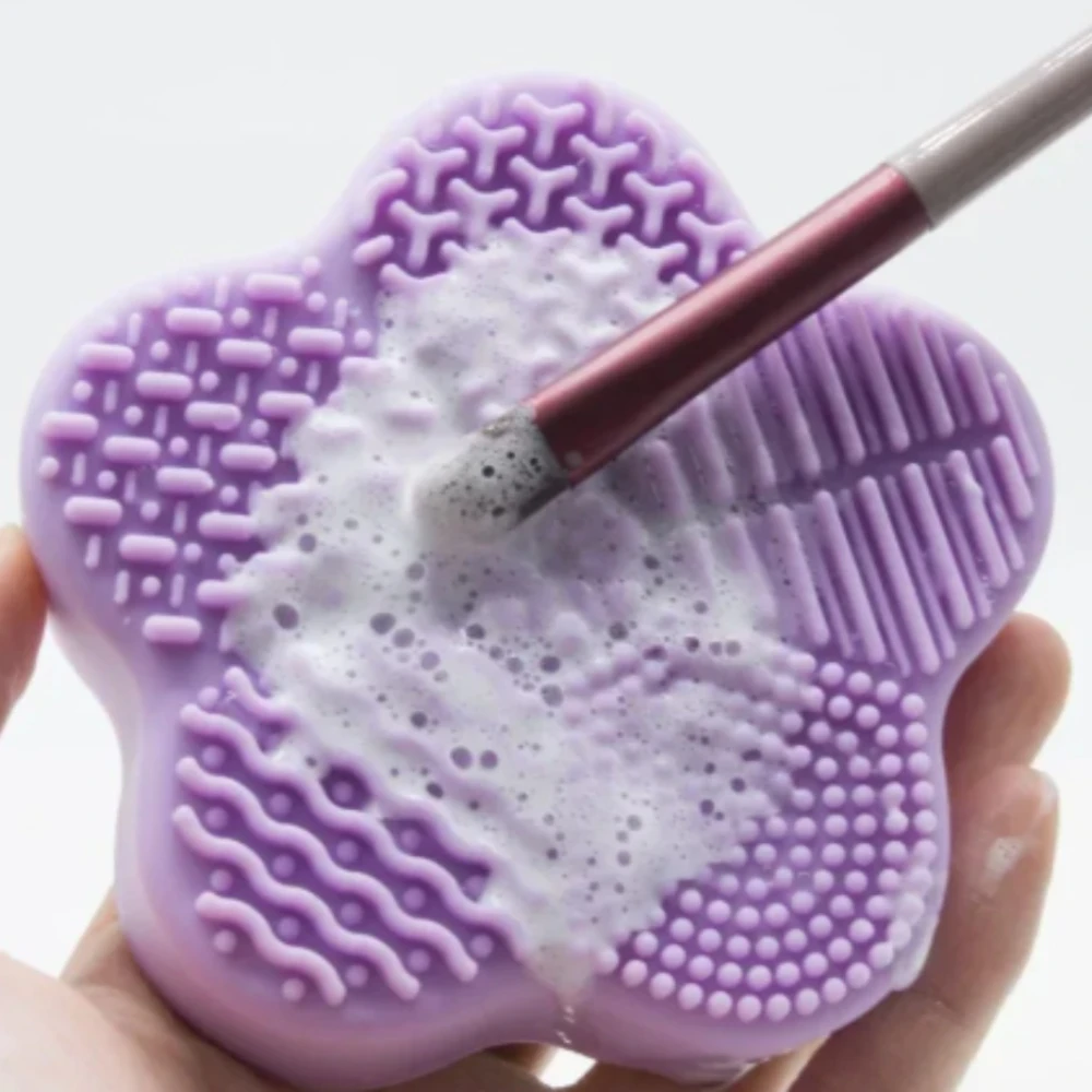 

Seashell Washing Brush Box Cleaning Mat Cosmetic Brushes Cleaner Make Up Brushes Cleaner Pad Universal Scrubber Pads Accessories