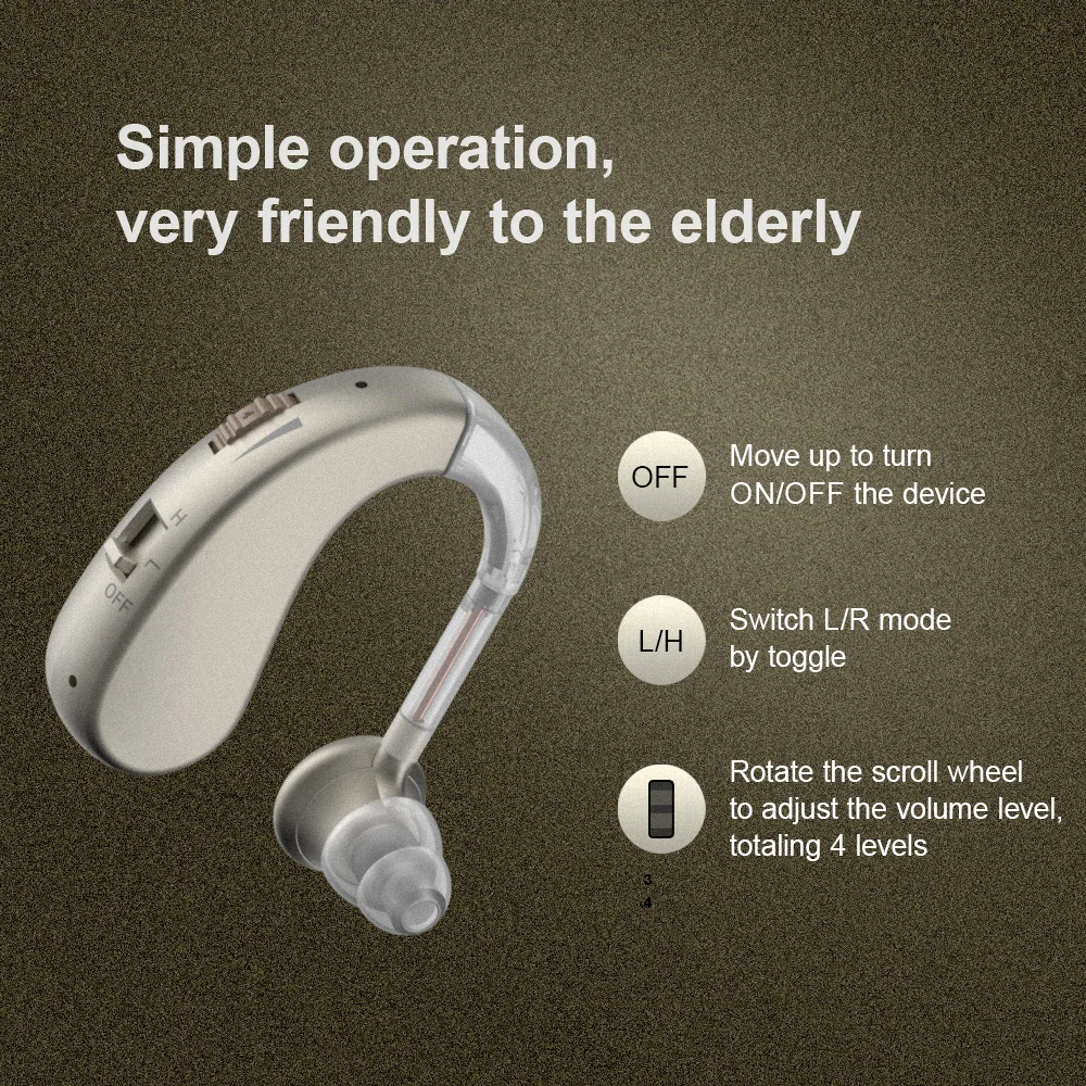 Enlarged hearing health earphones enhance ear sound protection for the elderly with hearing loss and tinnitus