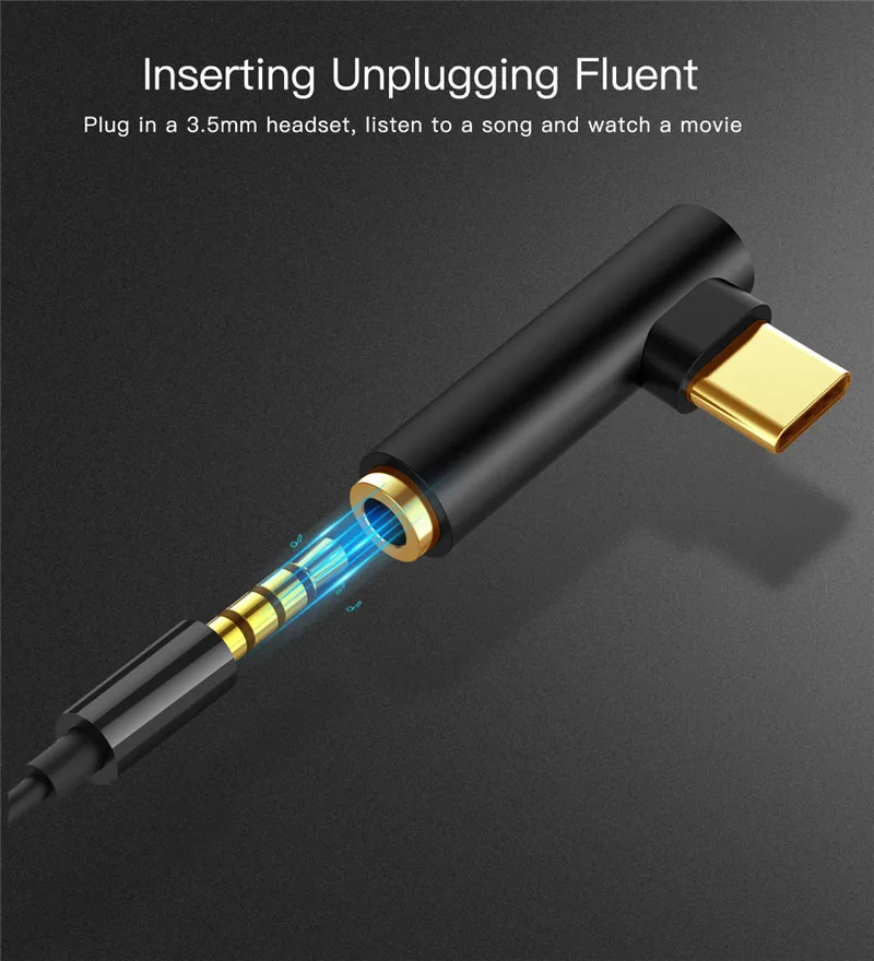Nku Type-C To 3.5mm Jack Earphone Cable USB C Male To 3.5mm AUX Audio Adapter USB-C 3.5 Converter Cable for Xiaomi Mobile Phone