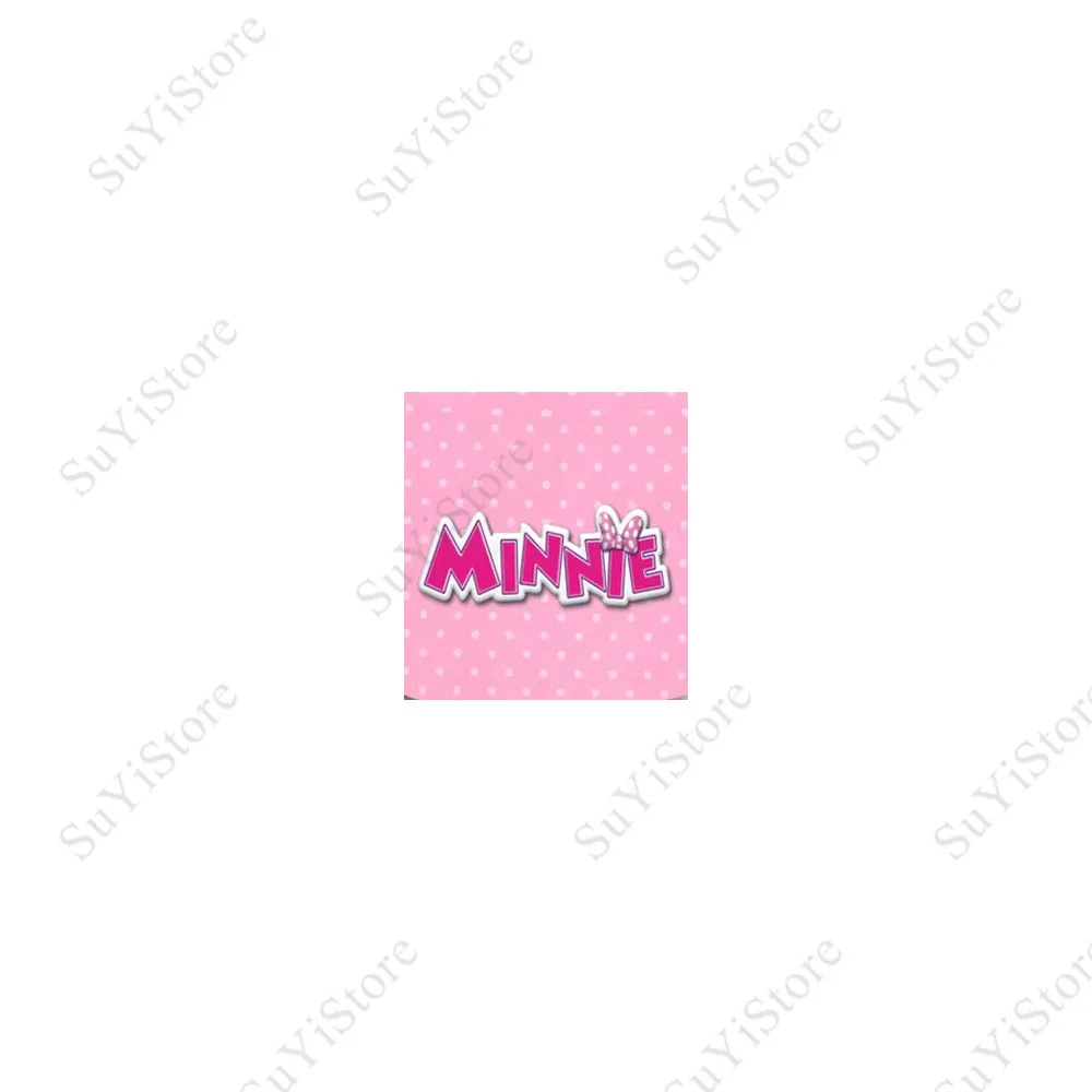 Disney Minnie Circle Photo Backdrop Girls Birthday Baby Shower Pink Mouse Round  Photography Background Cylinder Covers