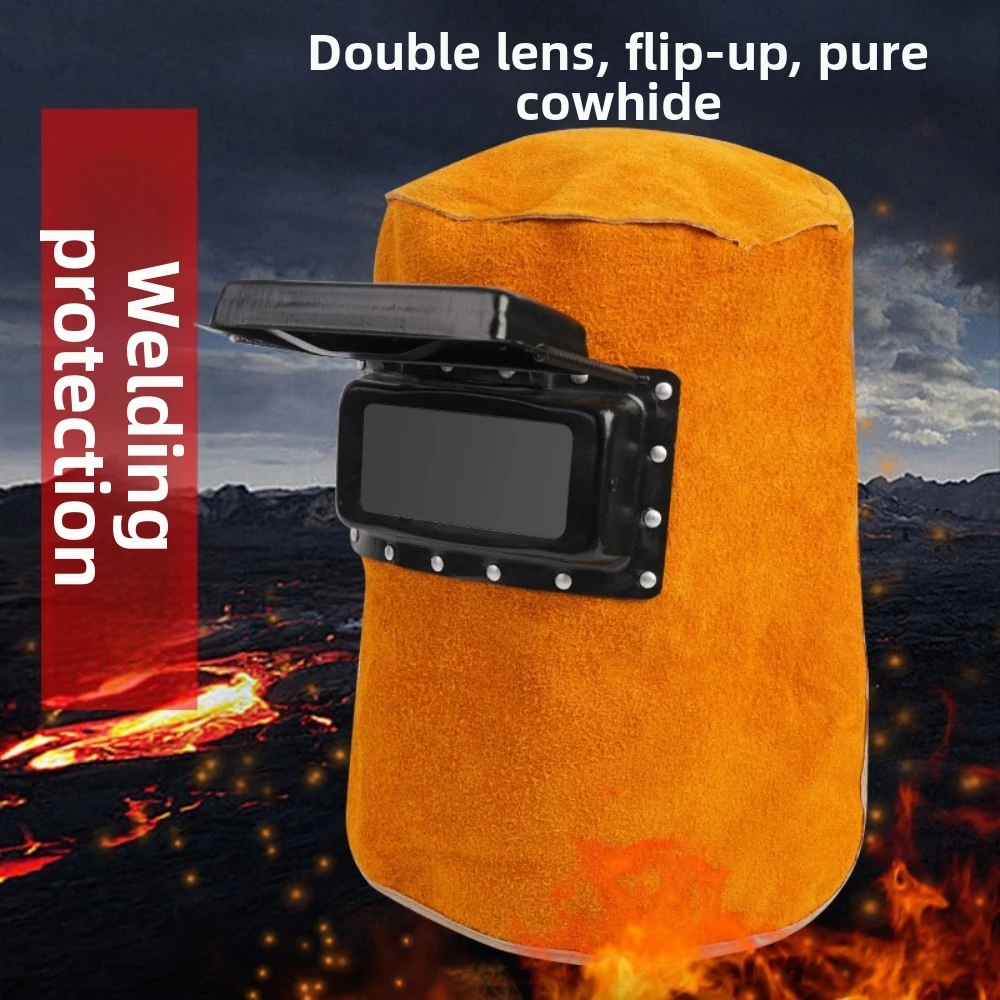 New Durable Breathable Welding Helmet Leather Heat Resistant Welding Helmet Mask Welding Protection Good Quality Welding Mask