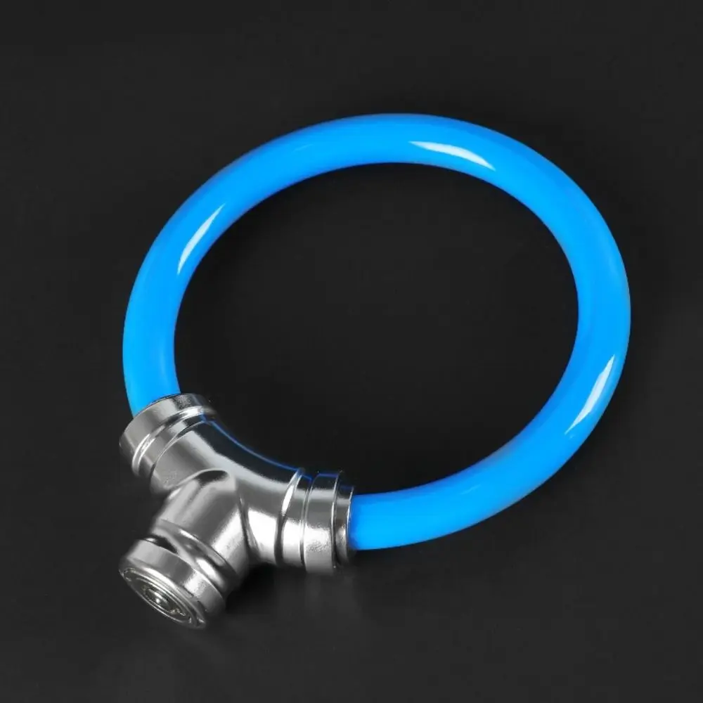 Anti-theft Bike Safety Lock Alloy Ring Lock with 2 Keys Bicycle Chain Lock Anti-shear Thickened Mountain Bike Lock