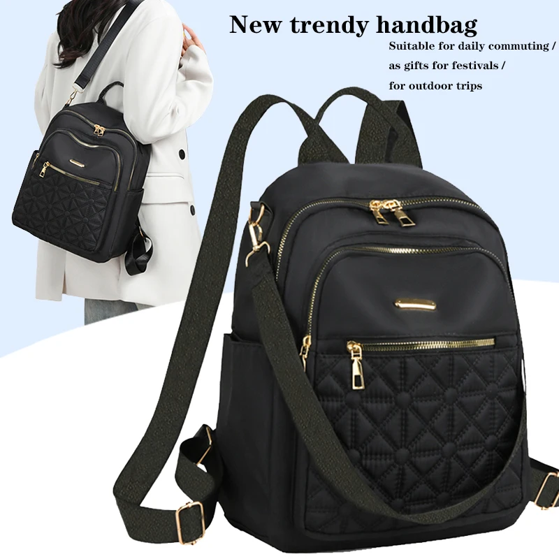 Sleek Versatile Backpack for Daily Travel Stylish Quilted Multi-color Lightweight Casual Functional Bag