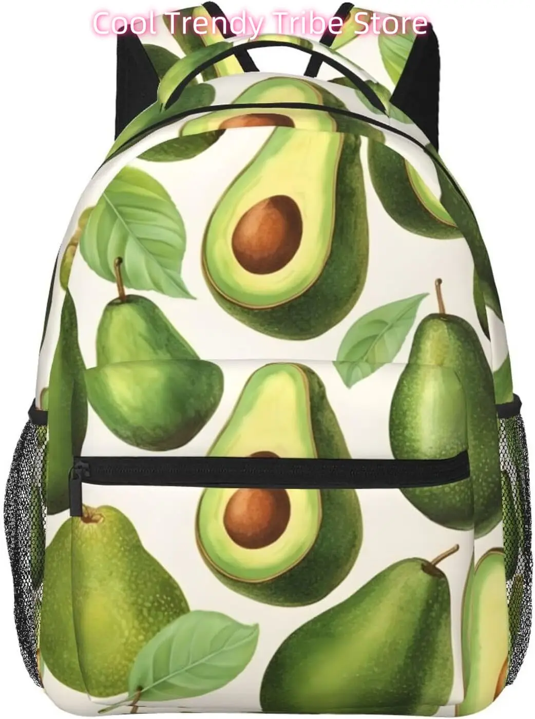 

laptop bag back to school Funny Green Avocado Lightweight Laptop Backpack Lightweight Multipurpose Travel Casual Daypack Unisex