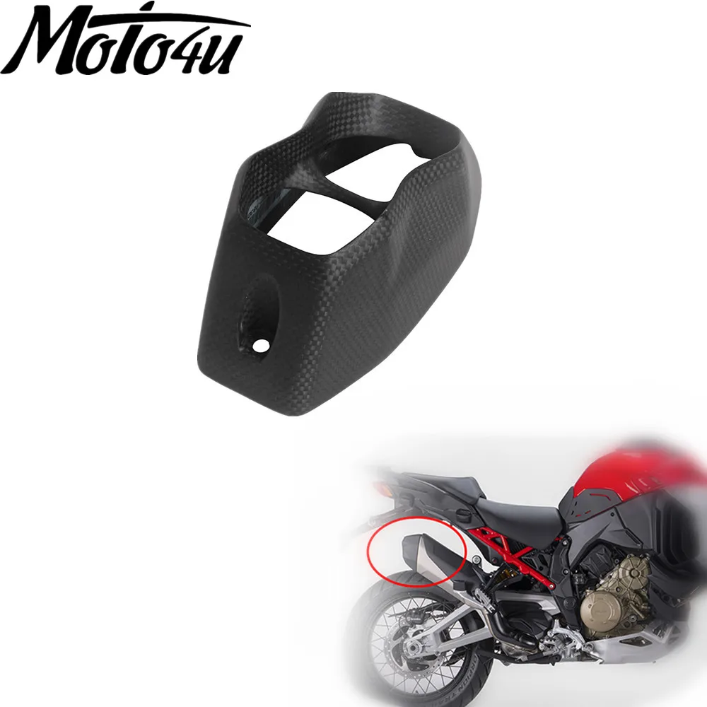 

Carbon Fiber Motorcycle Exhaust Cover For DUCATI Multistrada V4 V4S Sport 2020 2021 2022 2023