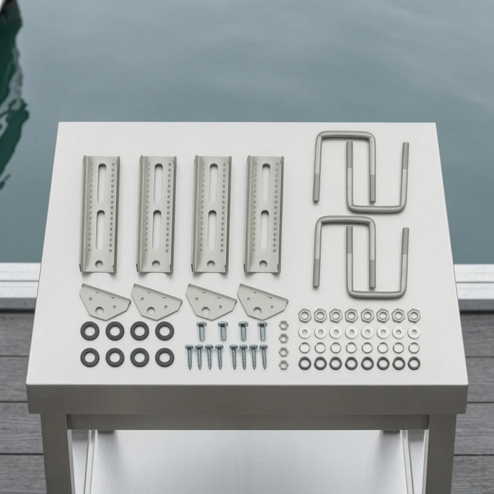 Boat Trailer Bracket Kit Marine Trailer Cross-Beam Bracket Heavy Duty Complete