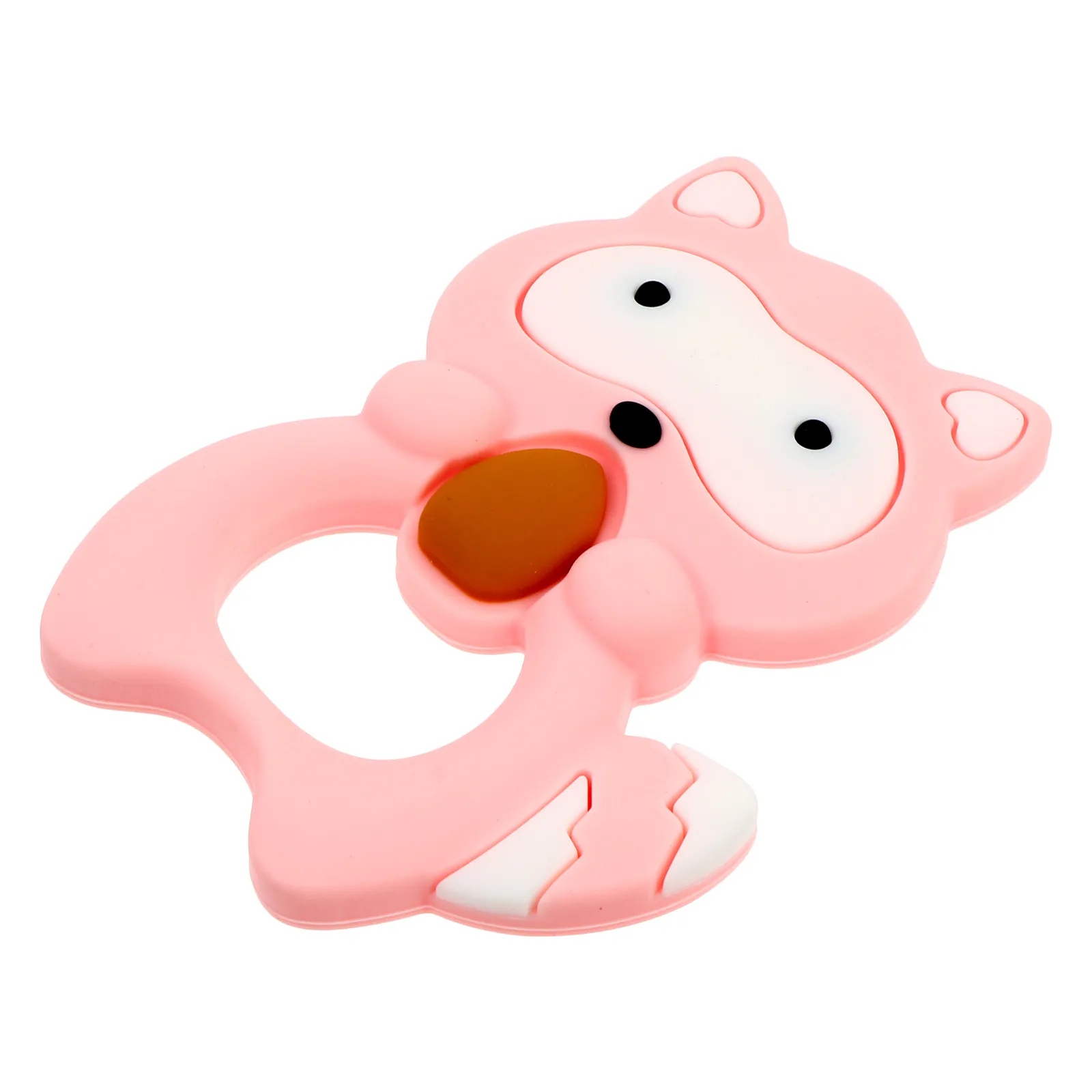 

Baby Teether Bear Shaped Food Grade Silicone Teething For Infant Molar Relief Chew Cartoon Educational Gift Safe Baby Teethers