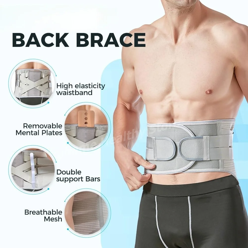 Waist Support Belt for Lower Back Pain Relief with Bionic Support Plate,Lumbar Support for Herniated Disc, Sciatica, Arthritis