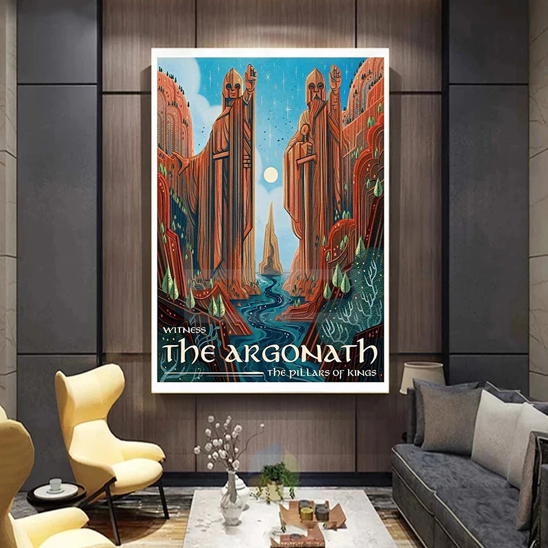 سيد الخواتم السفر الخيال المشارك العالم الوسطى يطبع قماش اللوحة الهوبيت صور فنية للجدران ديكور غرفة المنزل #5