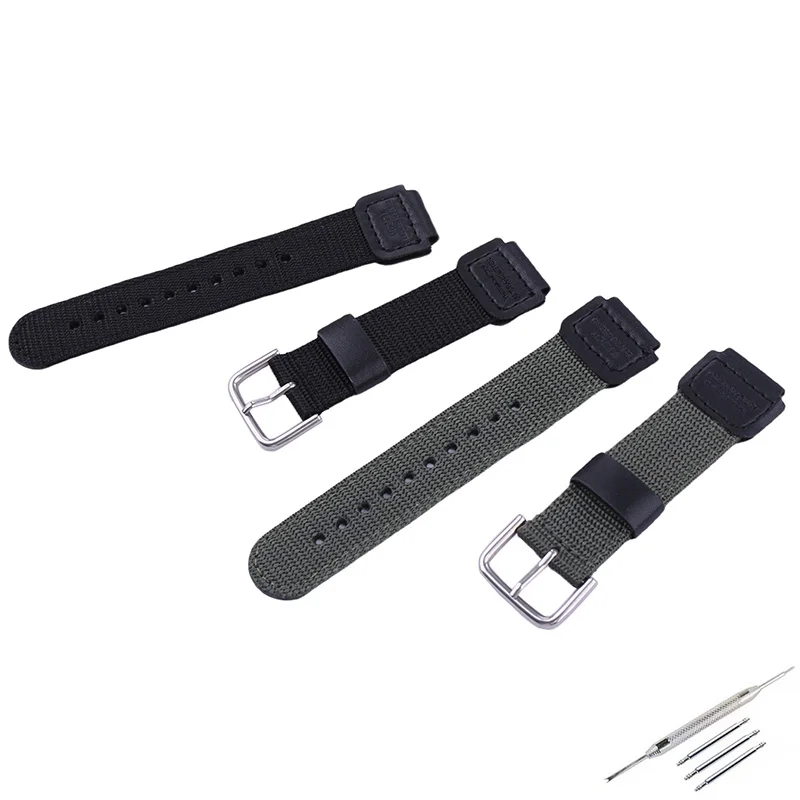 

18mm men's nylon watch band accessories compatible for Casio 3299 AE-1200WH 1100W 1300H W-216H A158 159 student electronic watch