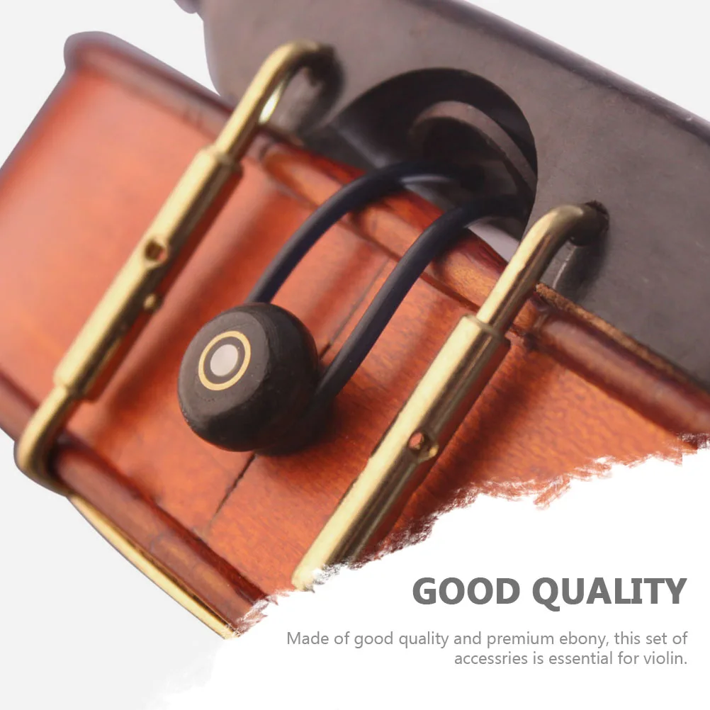 

3Pcs Violin Tail Nails Ebony Durable Premium Tailpiece Pins Black Violin Accessories Replacement Bridge Pegs String Fixing