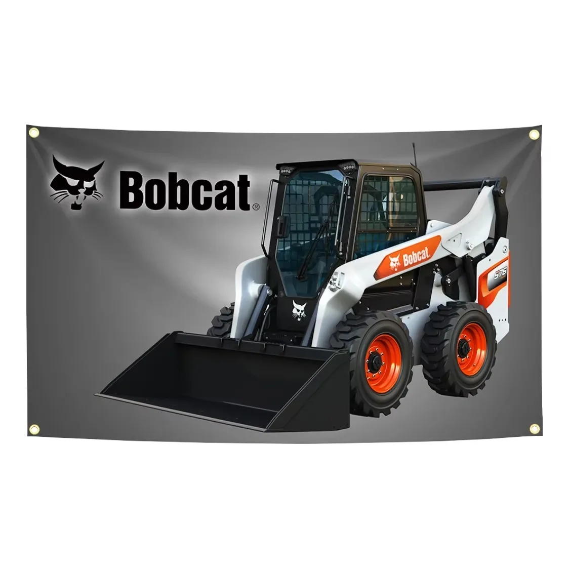 Bobcats One Tough Aniaml Excavator And Mowers Flag Tapestry Polyester Digital Printing Banner Wall Art Decoration