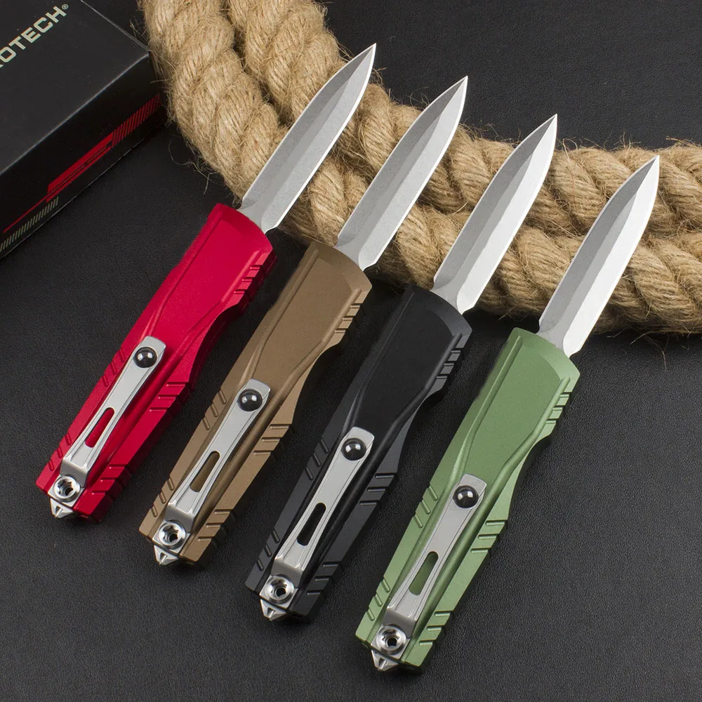 New Pocket Knife D2 Steel Blade Aluminum Alloy Handle Camping Outdoor Hiking Tactical Combat Self-defense Knives EDC Tool