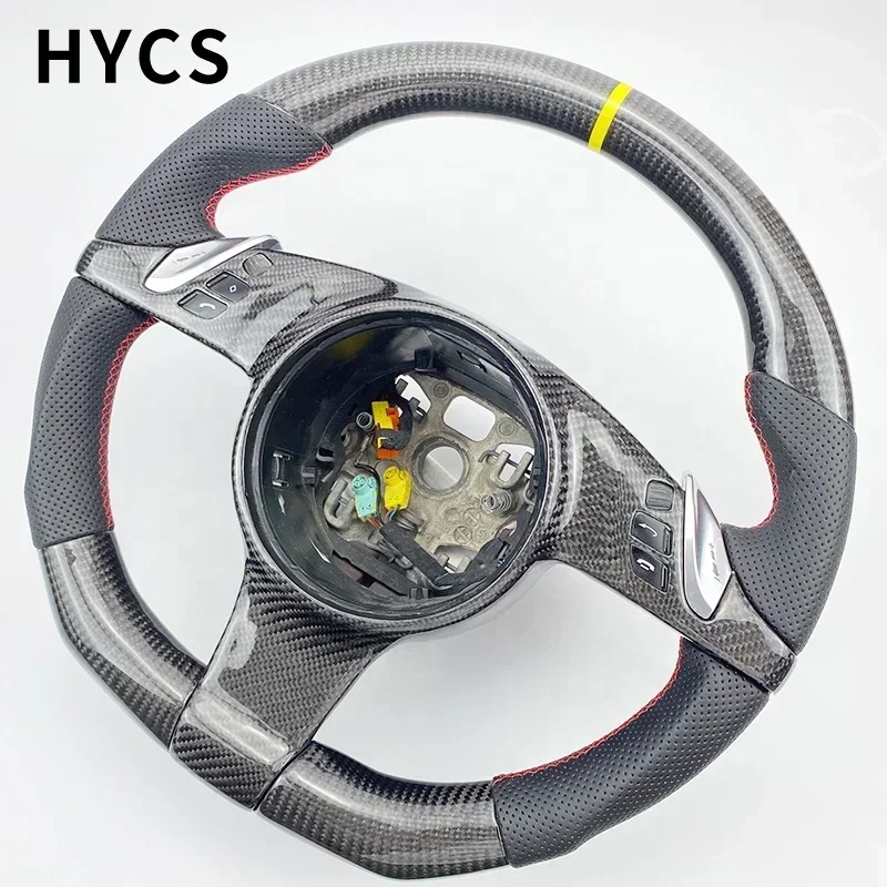 Hot Sale Car Accessories Carbon Fiber Steering Wheel For Porsches  Cayenne 92A 9YA 9PA, Panamera 970 971 macan95B