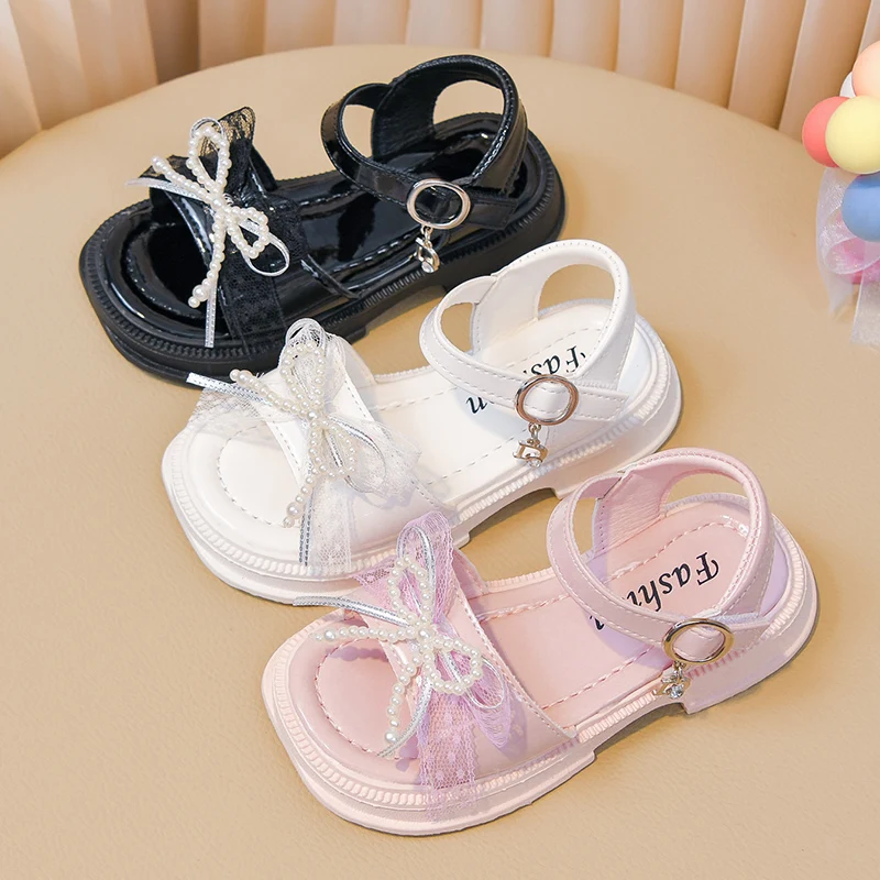 Kids From 4-13 Years Princess Shoes Summer Girls Sandals Casual School Kids Shoe Outdoor Beach Sandal Children's Student sneaker