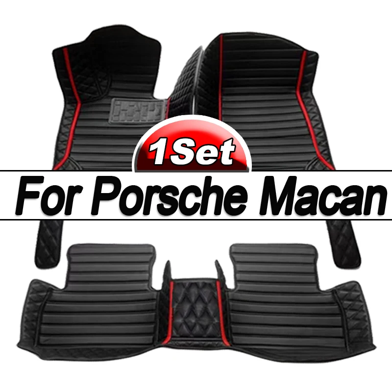 Car floor mats for Porsche Macan 2014-2024 15 16 17 18 19 20 21 22 23 Custom auto foot Pads automobile carpet cover