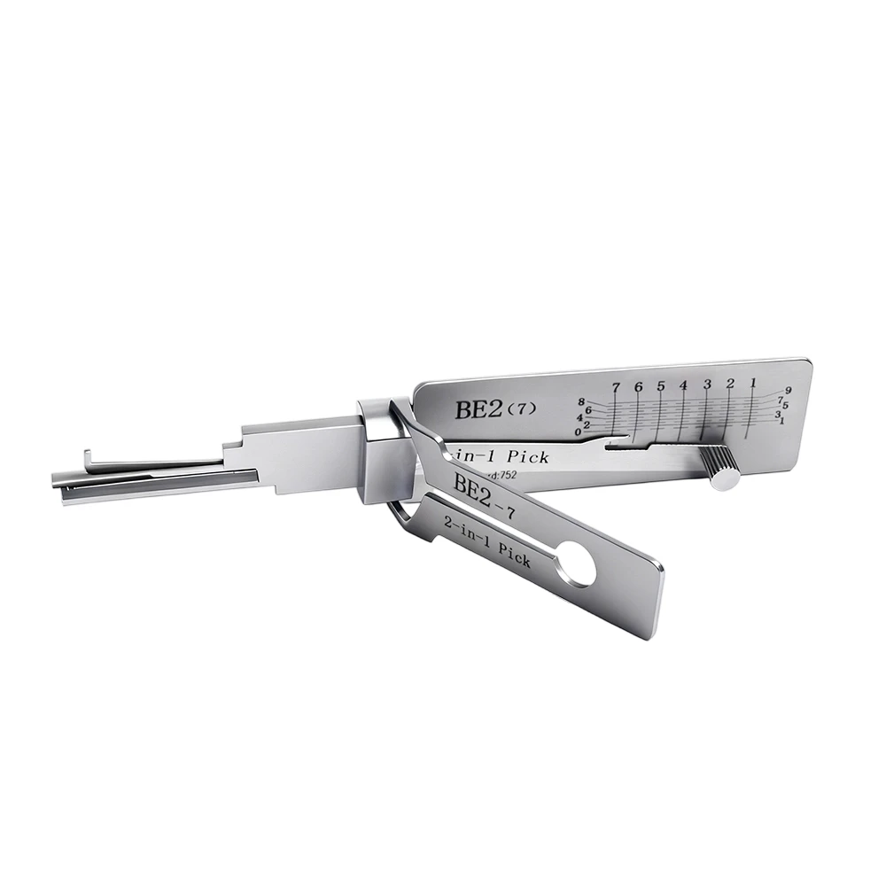 

BE27 LISHI 2-in-1 Lock Tool - Multipurpose Kit for Key Duplication & Lock Servicing, Professional Locksmith Supplies