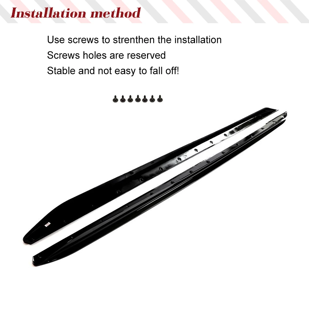 Car Side Skirts for BMW 3 SERIES G20 G21 LCI M SPORT 2023-2024 Under Door Rocker Panels Valance Extension Lip ABS Gloss Black