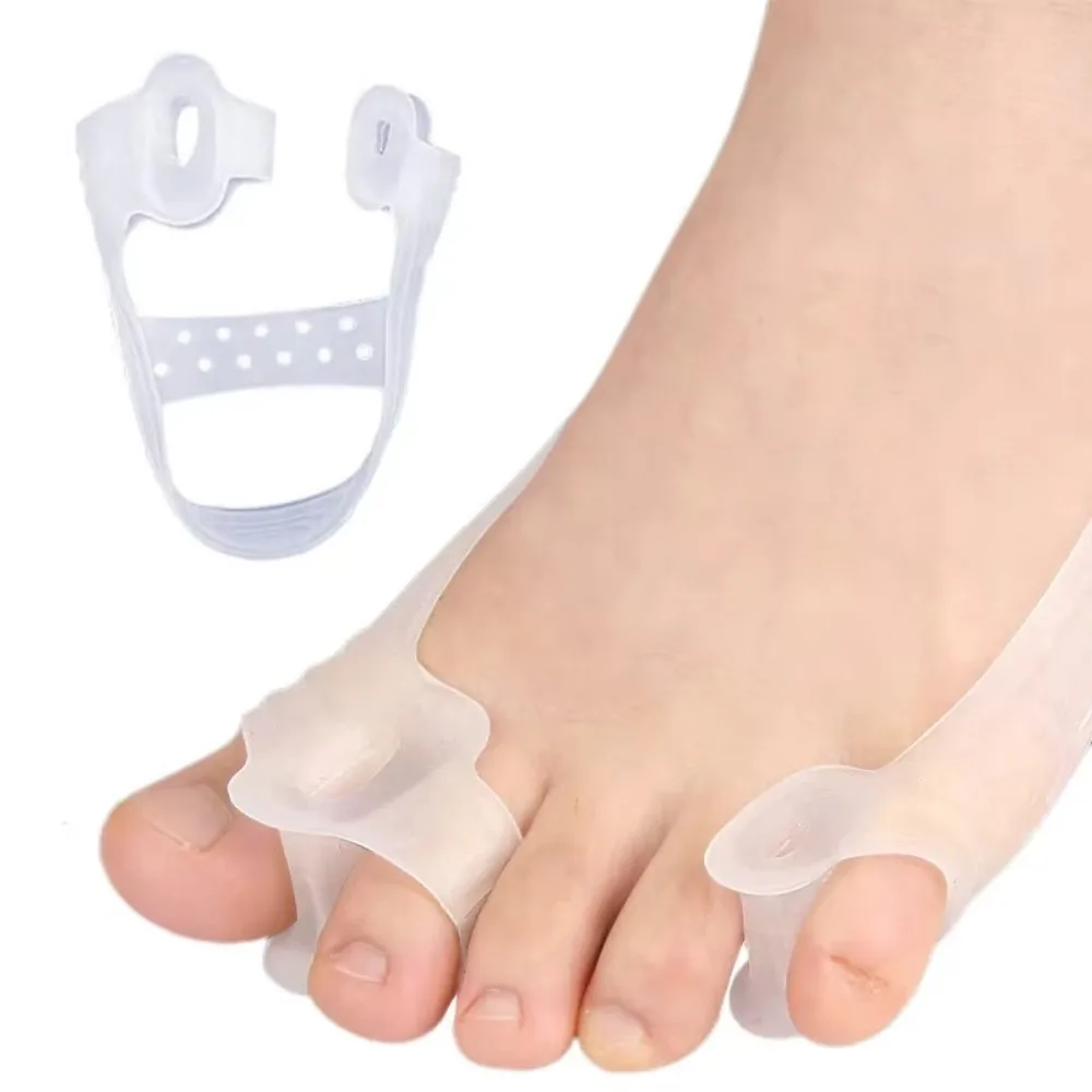 새로운 실리콘 엄지 발가락 외전 텐션 밴드 트레이닝 운동기구 발가락 분리기 발가락 스트랩 발가락 탄력 밴드 1쌍