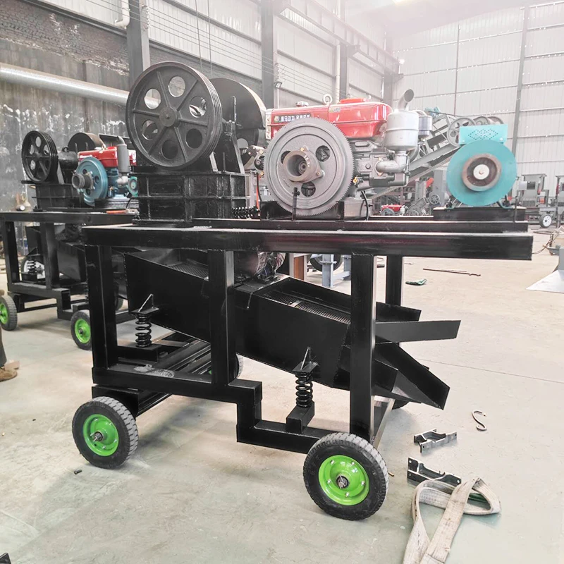 High Quality Small Model Marble Rock Aggregate 10tph Stone Jaw Crusher with Vibrating Screen