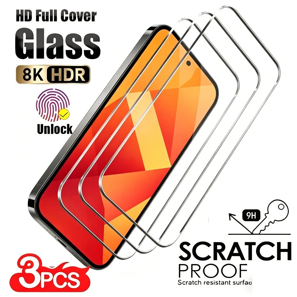 

3Pcs Ultra Clear Tempered Glass for Google Pixel 10 9 Pro XL 10 9 8 Pro 10a 9a 8a 7a 6a 10 9 8 7 6 Anti-Scratch Screen Protector