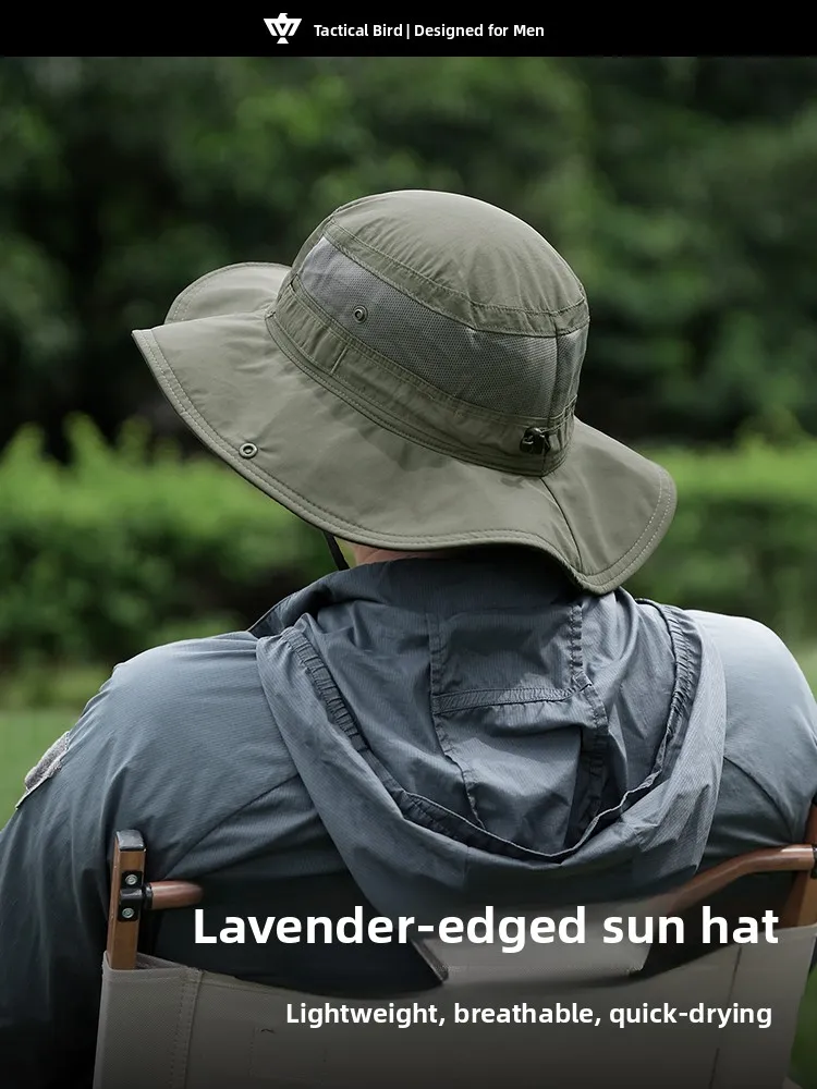 Tactical Bird Lightweight Blade Fishing Cap Breathable Sun Protection Outdoor Casual Thin Style Fishing Hiking Hat for Men