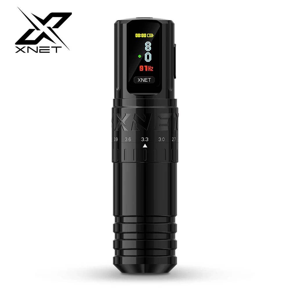 XNET VIPERA Wireless Tattoo Machine Pen Adjustable Stroke 2.4-4.2mm OLED Display 2400mAh Battery For Tattoo Artists