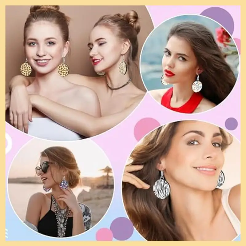 

Заготовки для сережек с сублимационной подвеской с крючками для сережек, кольцами для прыжков, берушами, держателями для сережек и прозрачными упаковочными пакетами