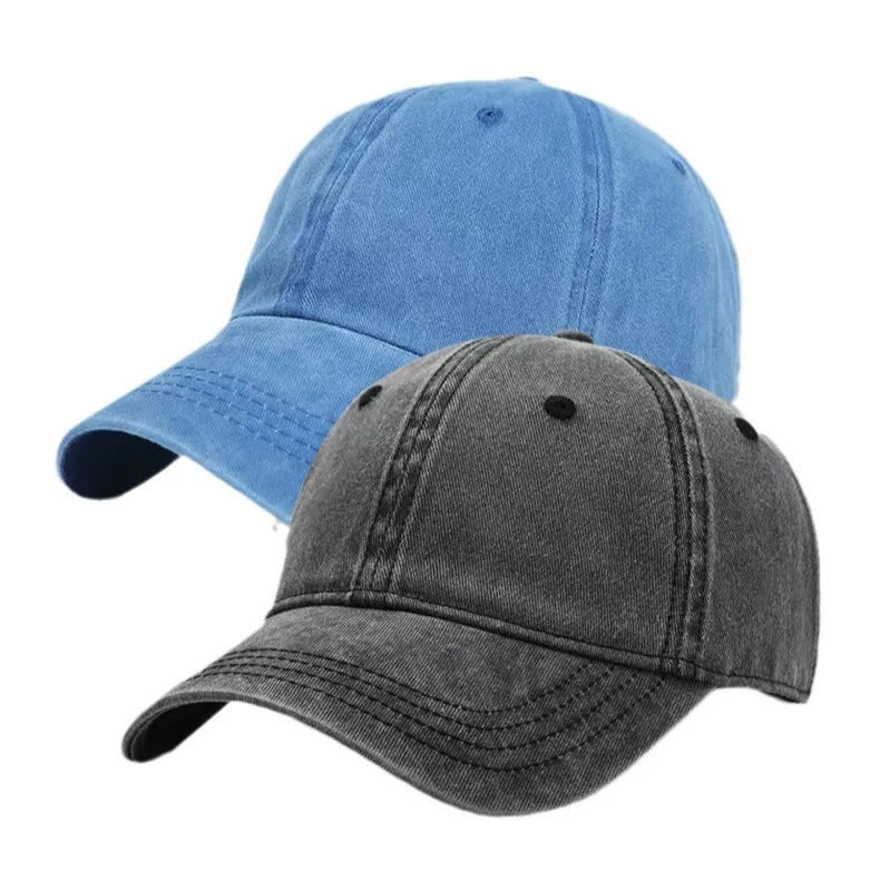 Washed old baseball cap foreign trade high-end spring and autumn men's and women's casual sunshade cotton cap dad hat