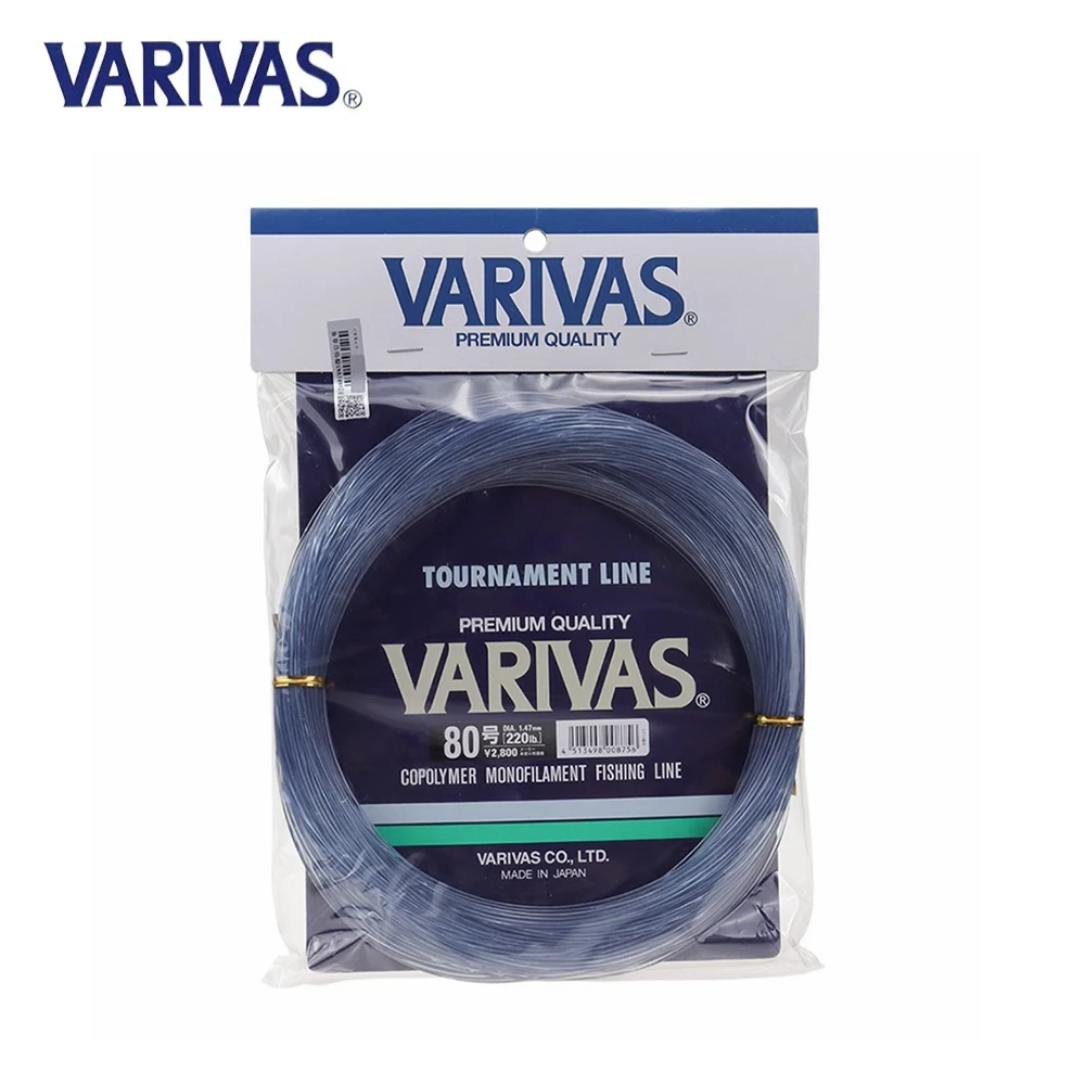 

Japan VARIVAS TOURNAMENT Fishing Line Premium Quality Nylon line 50M 30LB-400LB Grayish Blue Special tuna fishing line