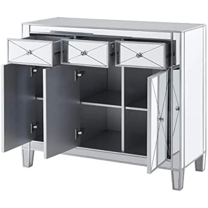 Fantoomkast, Gespiegeld Met Matte Zilveren Afwerking.