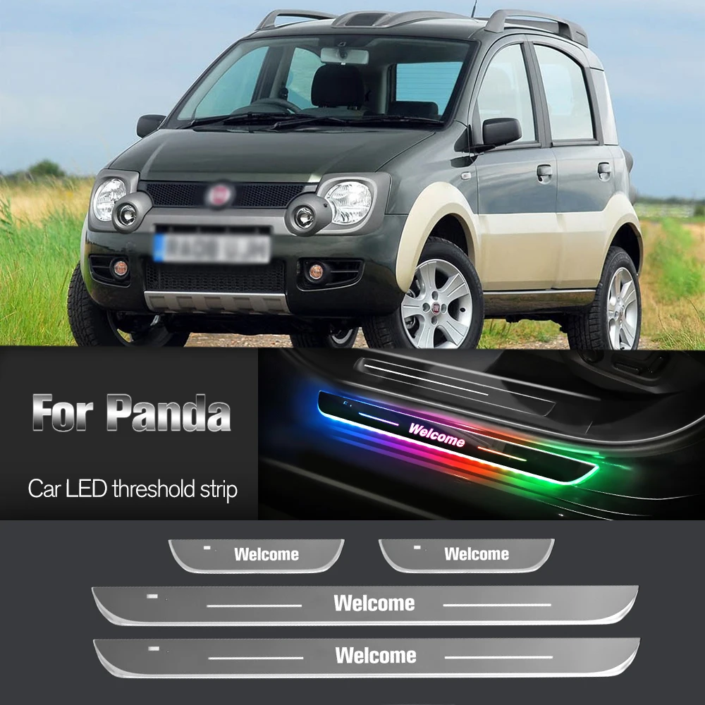 

Car Door Sill Light For Fiat Panda 1993-2023 2007 2008 2009 2012 Customized Logo LED Welcome Threshold Pedal Lamp Accessories