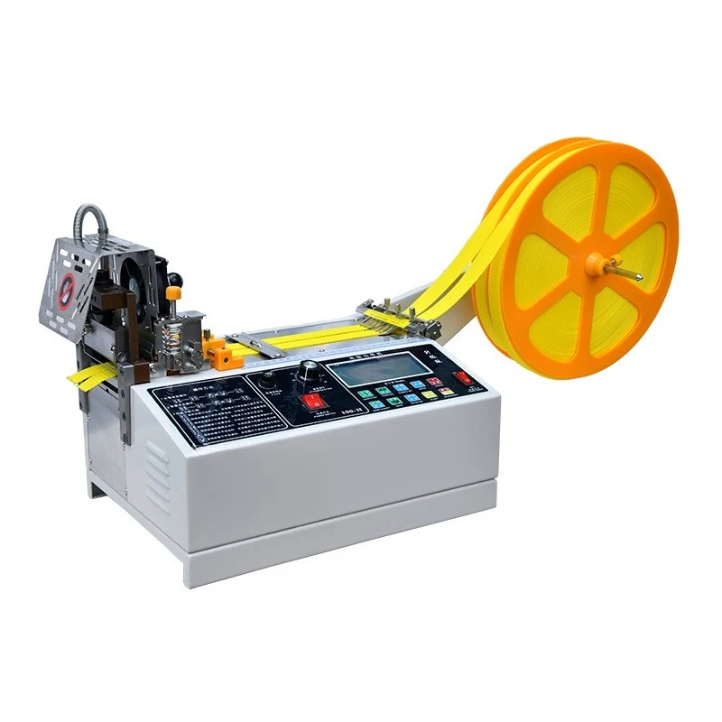 

Automatic computerized tape cutting machine for ribbon chain belt cutting