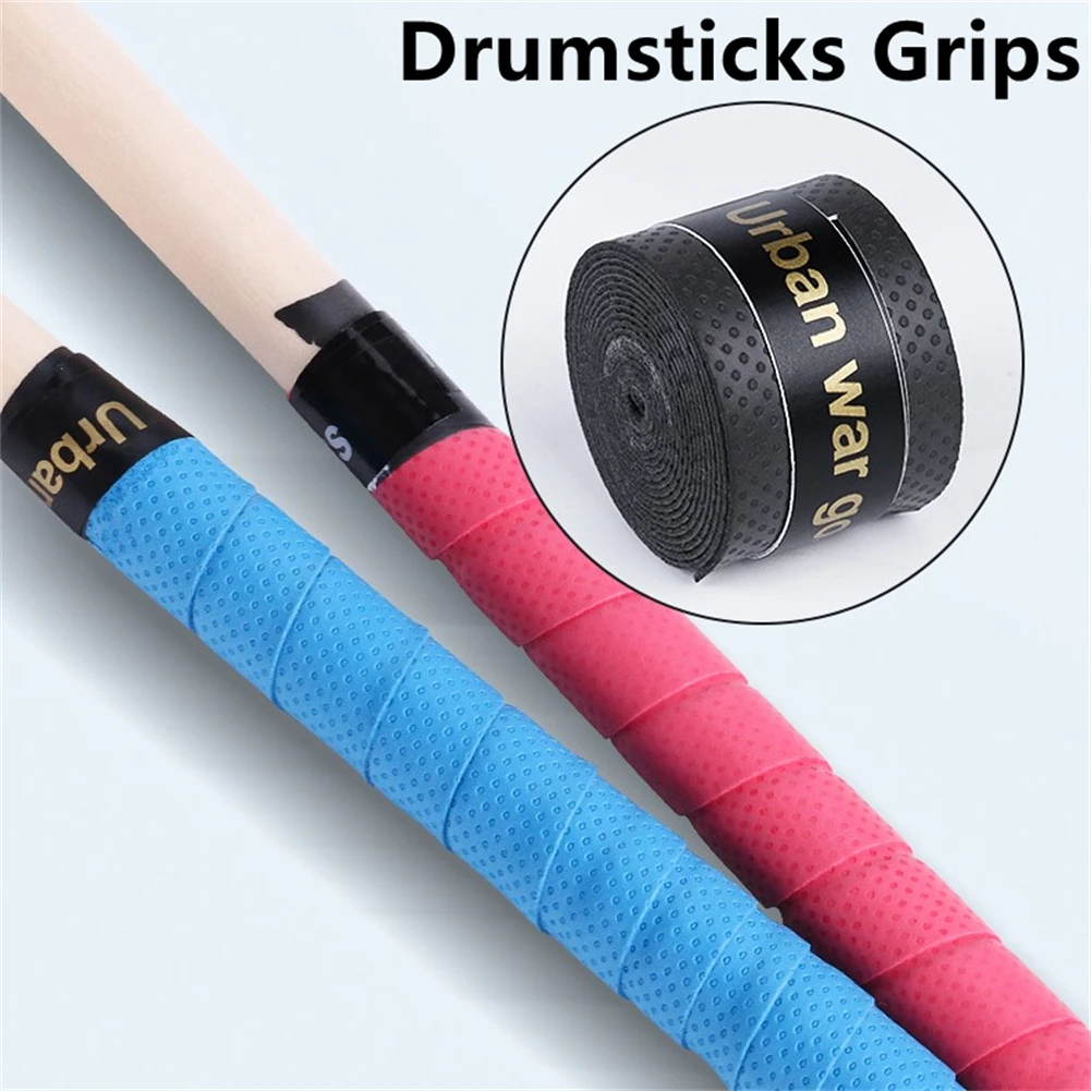 2 Roll Drum Sticks Grips Anti-slip Absorb Sweat Wrap Tape For 7A 5A 5B 7B Drumstick Hot Sale For Drummer Band Also Fishing Rods