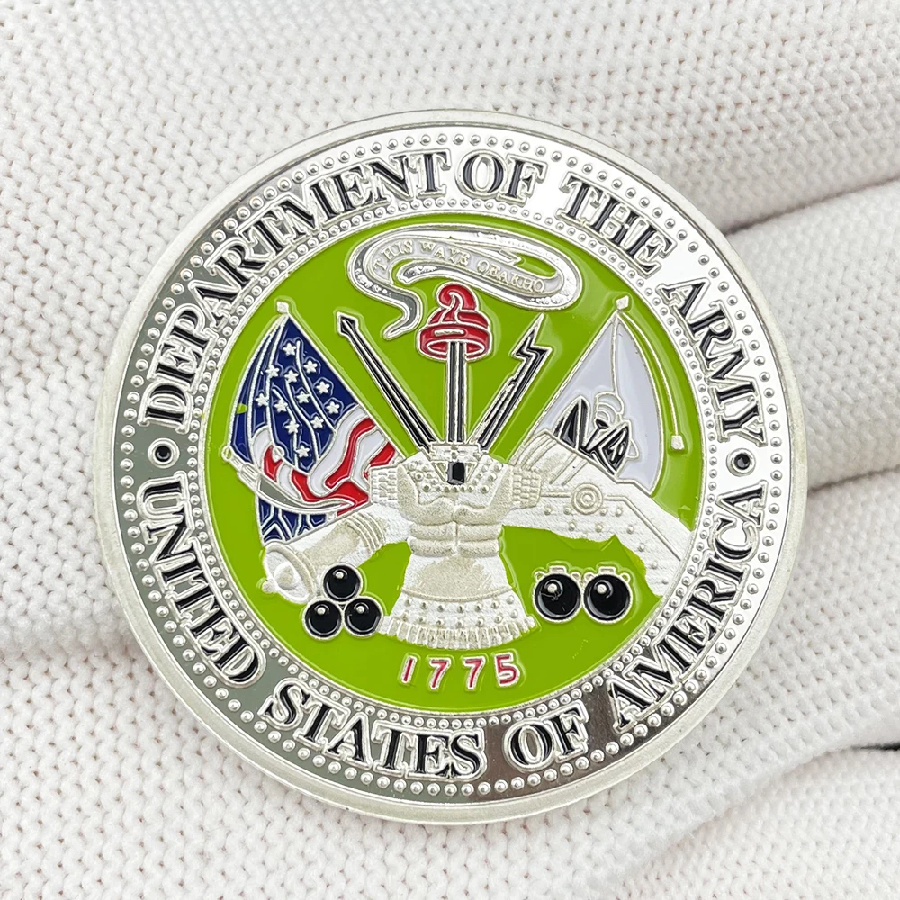 1775 The American Revolutionary War Silver Coin Rangers Lead The Way Coins Collectibles US Range Military Souvenir Emblem