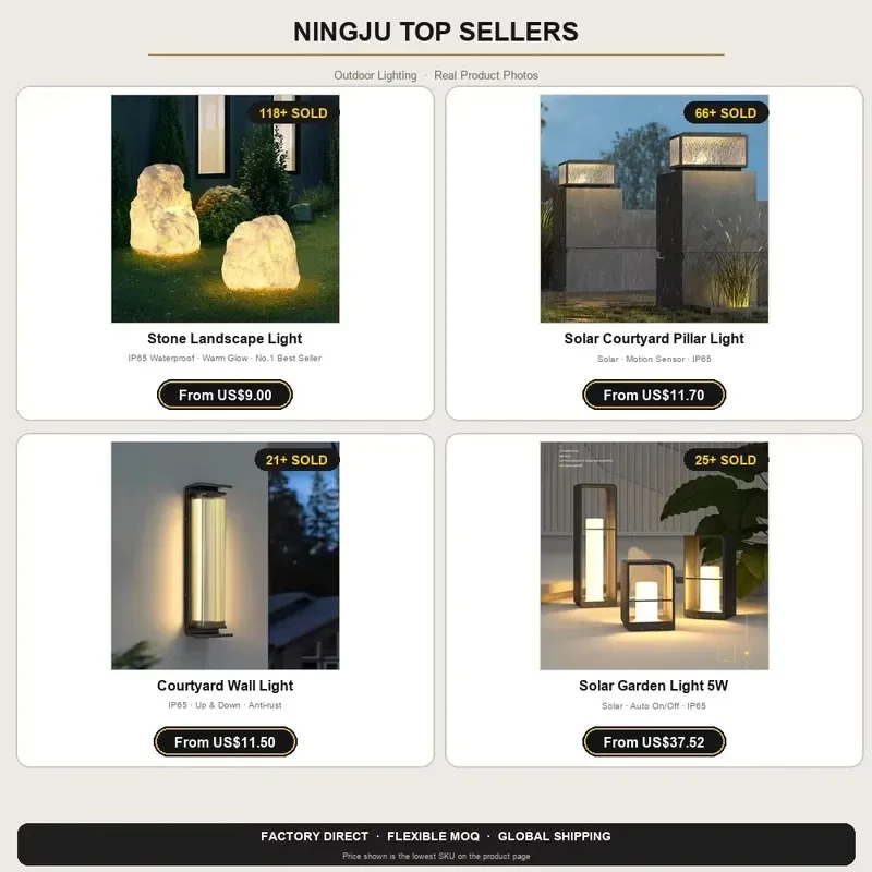 for Outdoor IP65 Solar Garden and Street Light Waterproof AC Power Supply Light Emitting Diode Wall Light and Atmospheric