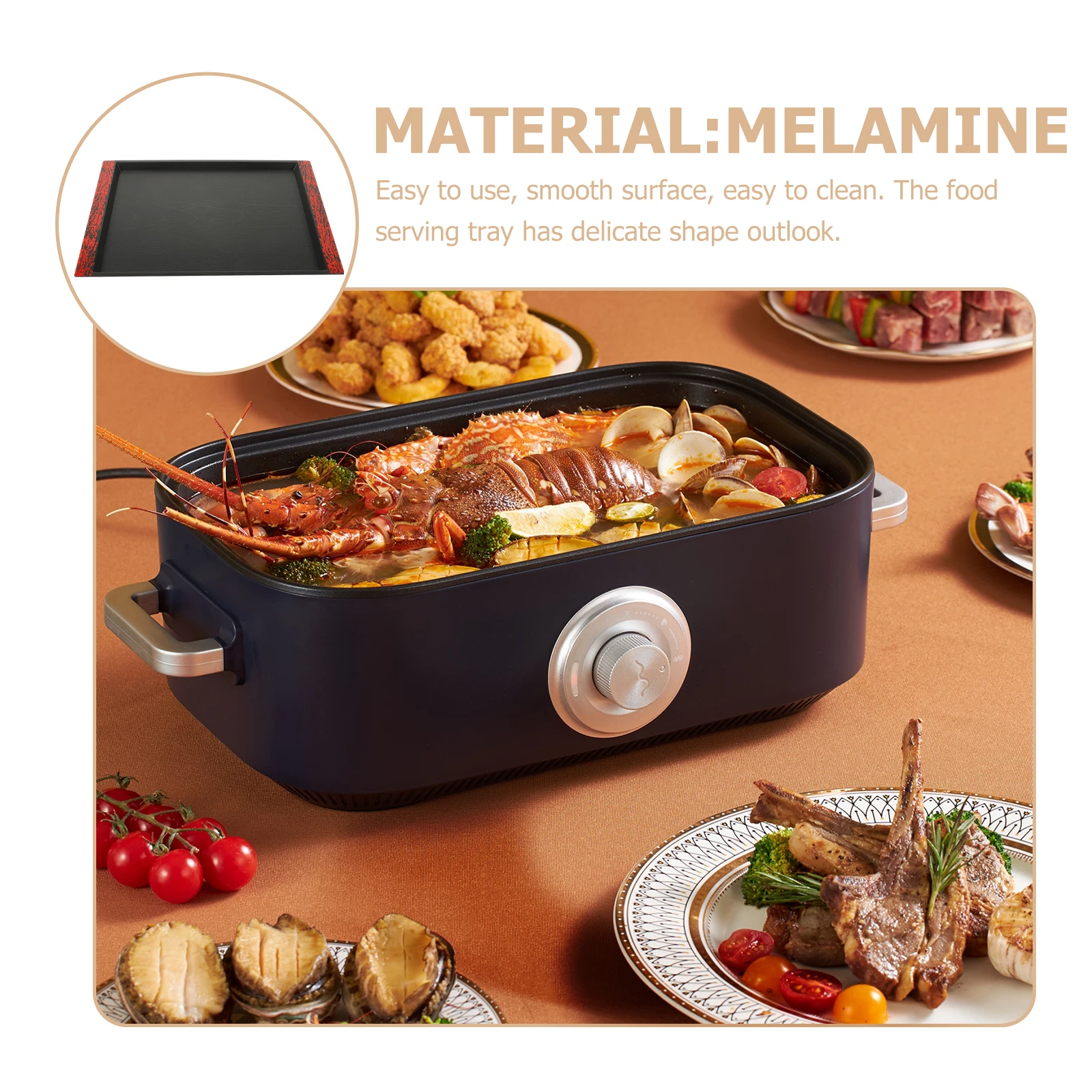 

Non-Slip Japanese Rectangular Fruit Bread Storage Tray Food Serving Plate Decorative Tea Room Tray Household Kitchen Snack